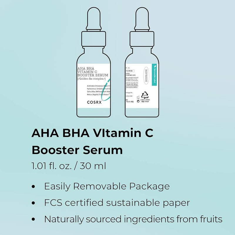 COSRX AHA BHA Vitamin C Booster Serum 30ml