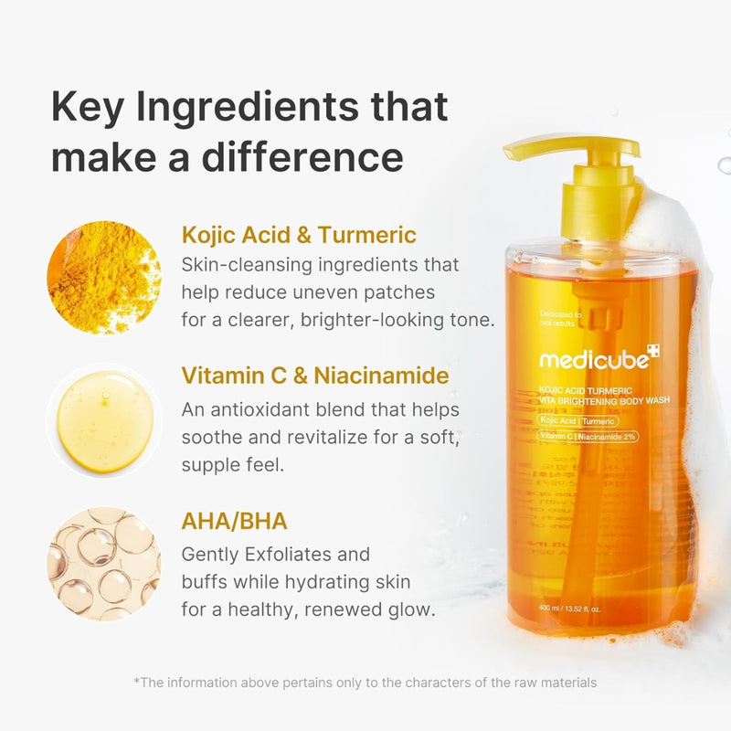 Medicube Kojic Acid Turmeric Vita Brightening Body Wash 400ml