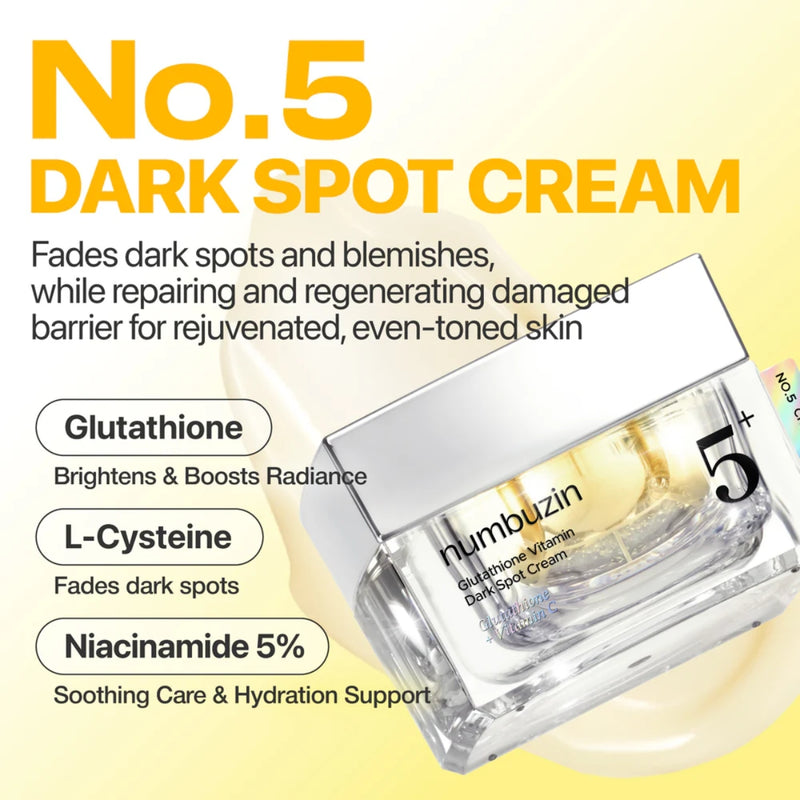 Numbuzin 5+ Vitamin Glutathione Dark Spot Cream 50ml