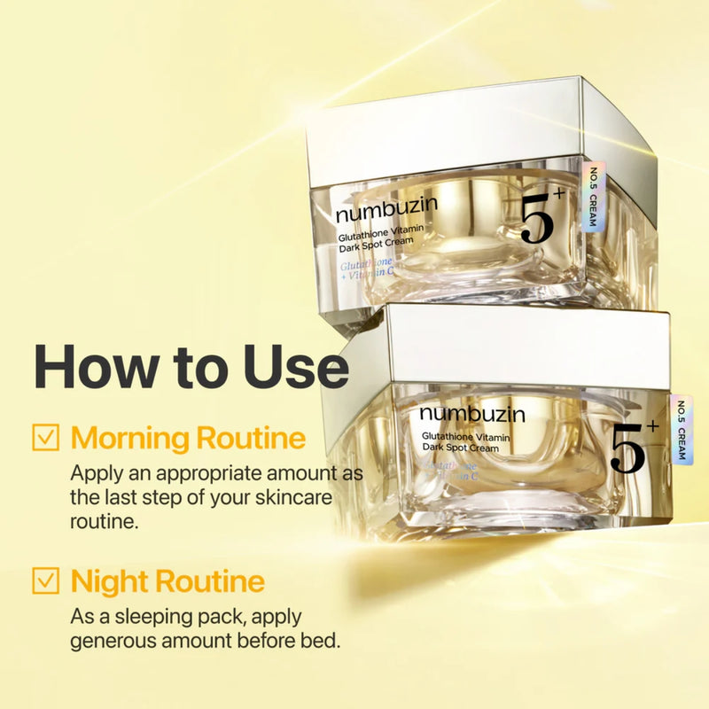 Numbuzin 5+ Vitamin Glutathione Dark Spot Cream 50ml