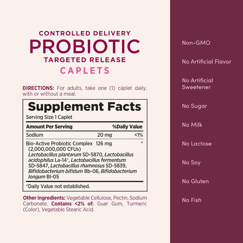 Natures Bounty Probiotic Controlled Delivery 30 Caplets