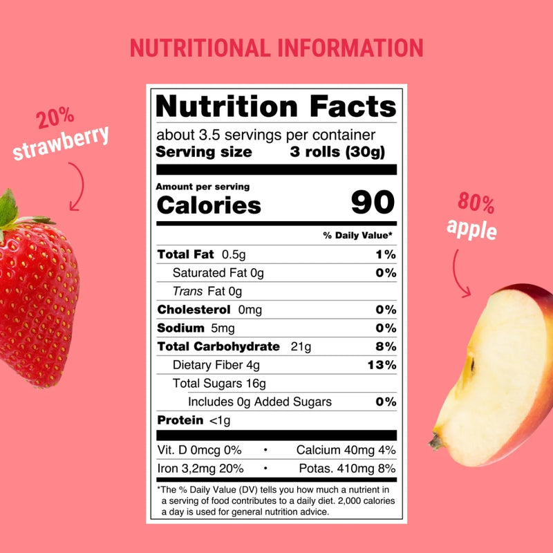Bob Snail Fruit Rolls Apple Strawberry 100g