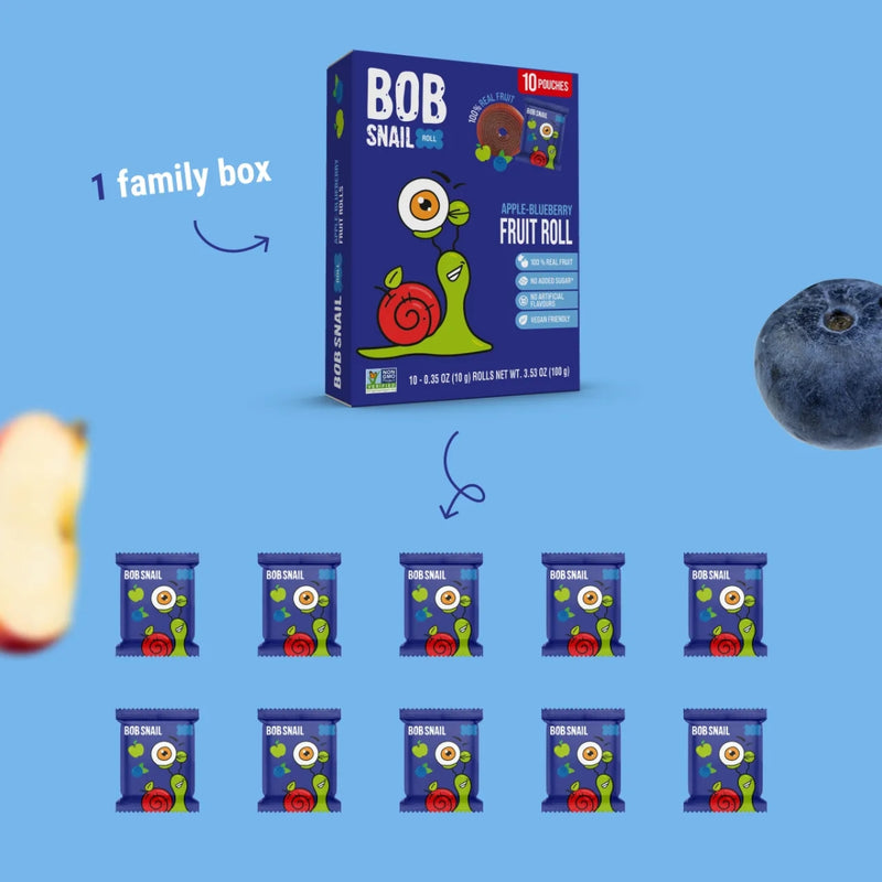 Bob Snail Fruit Rolls Apple Blueberry 100g