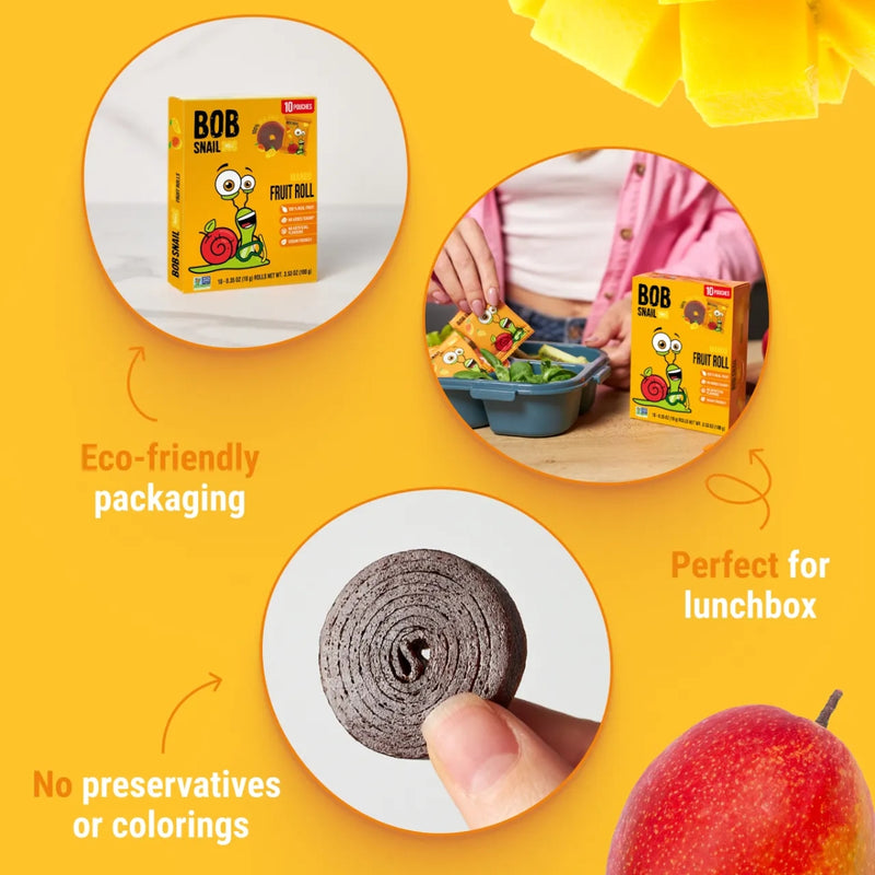 Bob Snail Fruit Rolls Mango 100g
