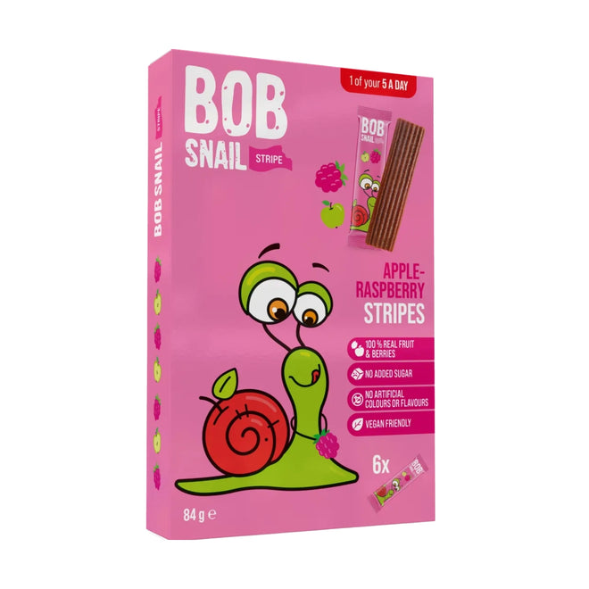 Bob Snail Stripes Apple Raspberry 6 x 14g