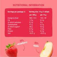 Bob Snail Stripes Apple Strawberry 6 x 14g