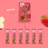Bob Snail Stripes Apple Strawberry 6 x 14g