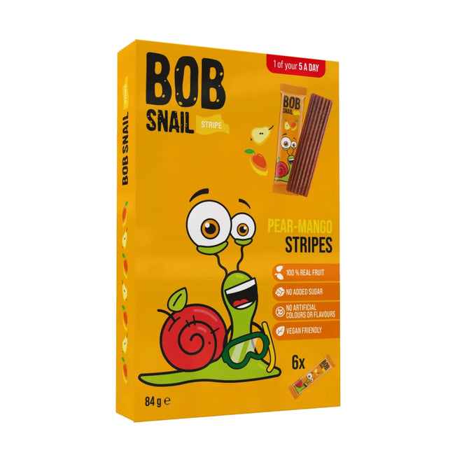 Bob Snail Stripes Pear Mango 6 x 14g