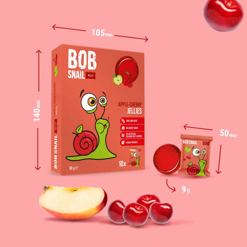 Bob Snail Fruit Jellies Apple Cherry 90g