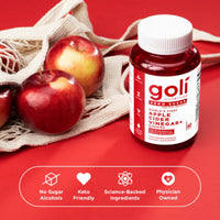 Goli Nutrition Apple Cider Vinegar Zero Sugar 60 Gummies