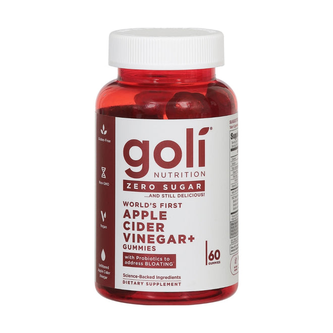 Goli Nutrition Apple Cider Vinegar Zero Sugar 60 Gummies