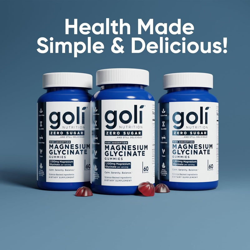 Goli Nutrition Magnesium 260mg Zero Sugar 60 Gummies