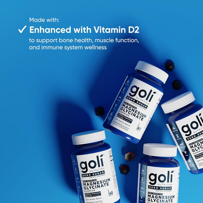 Goli Nutrition Magnesium 260mg Zero Sugar 60 Gummies