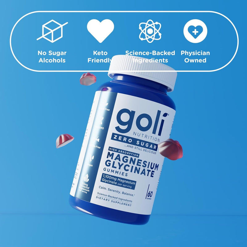 Goli Nutrition Magnesium 260mg Zero Sugar 60 Gummies