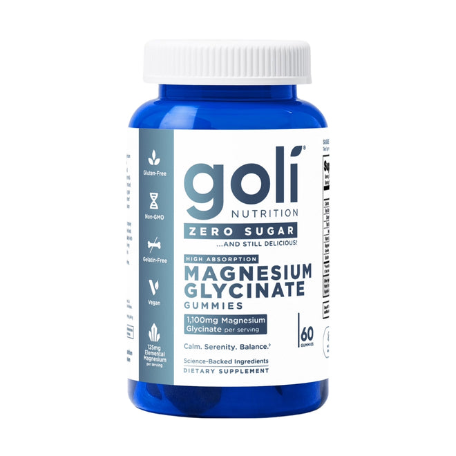 Goli Nutrition Magnesium 260mg Zero Sugar 60 Gummies