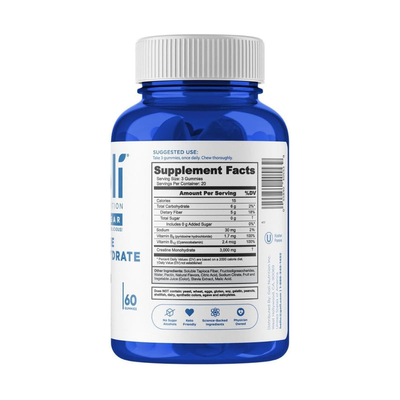 Goli Nutrition Creatine Monohydrate Zero Sugar 60 Gummies