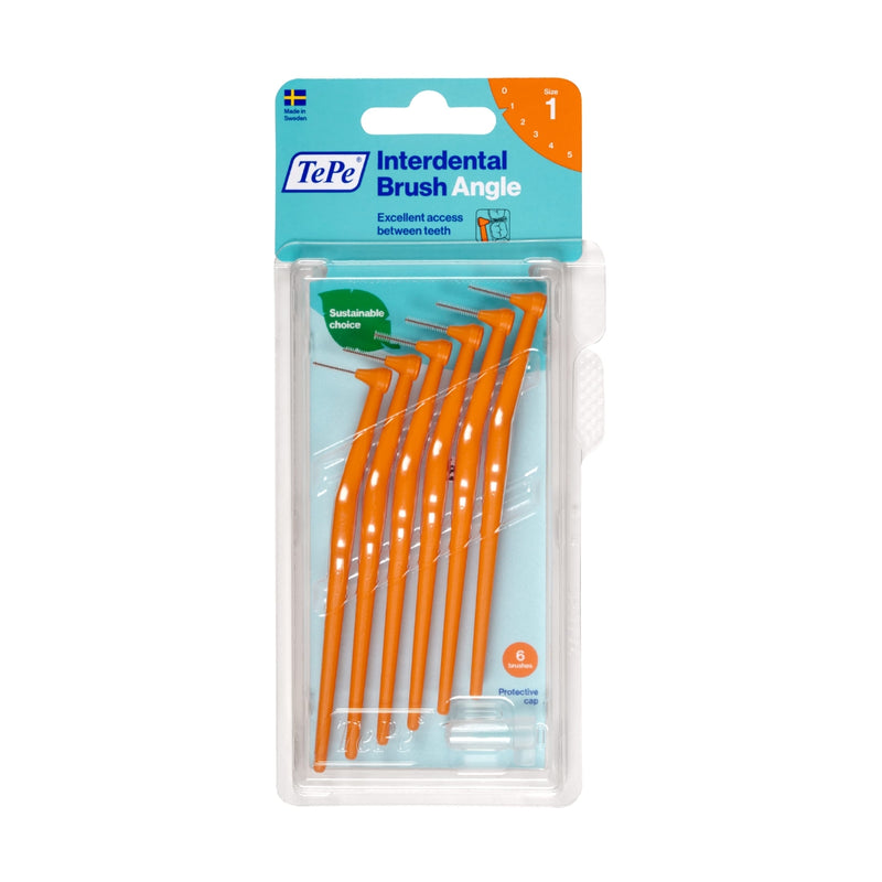 TePe Angle Interdental Brush Orange 0.45mm 6 Pieces
