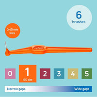 TePe Angle Interdental Brush Orange 0.45mm 6 Pieces