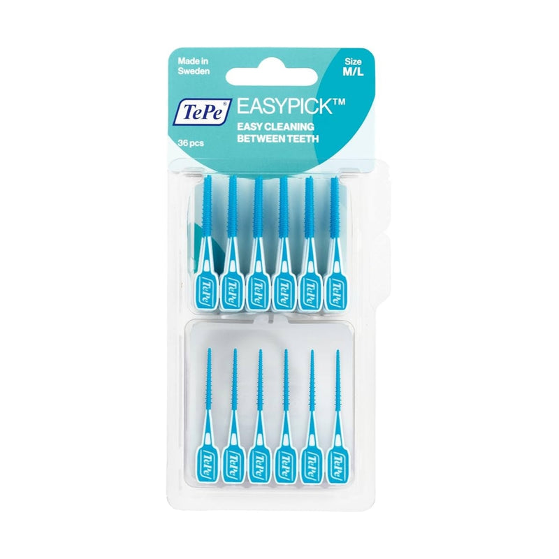 TePe Easy Pick Interdental Brush Medium to Large Blue 36 Pieces