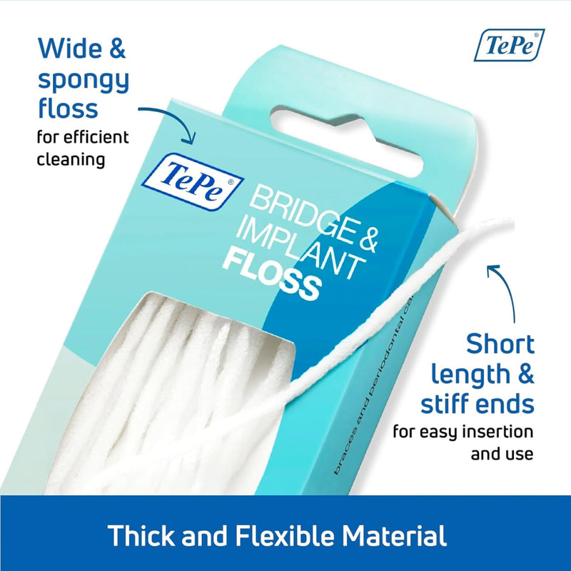 TePe Bridge & Implant Floss 30 Pieces
