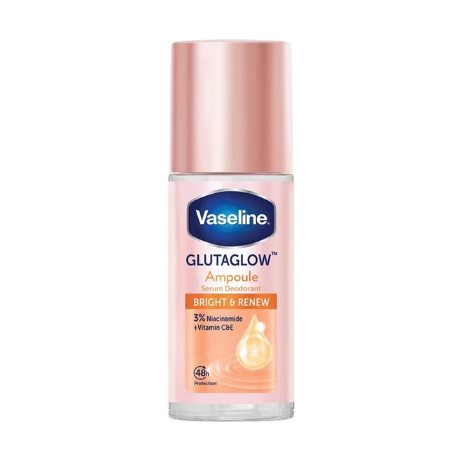 Vaseline Gluta Glow Ampoule Serum Deodorant Roll On Bright & Renew 45ml