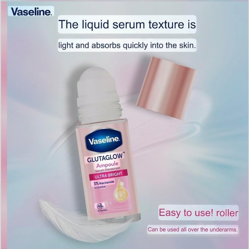 Vaseline Gluta Glow Ampoule Serum Deodorant Roll On Ultra Bright 45ml