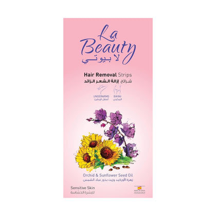 La Beauty Hair Removal Wax Strips Underarm & Bikini For Sensitive Skin 12 Strips
