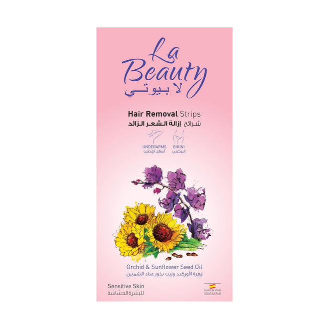 La Beauty Hair Removal Wax Strips Underarm & Bikini For Sensitive Skin 12 Strips