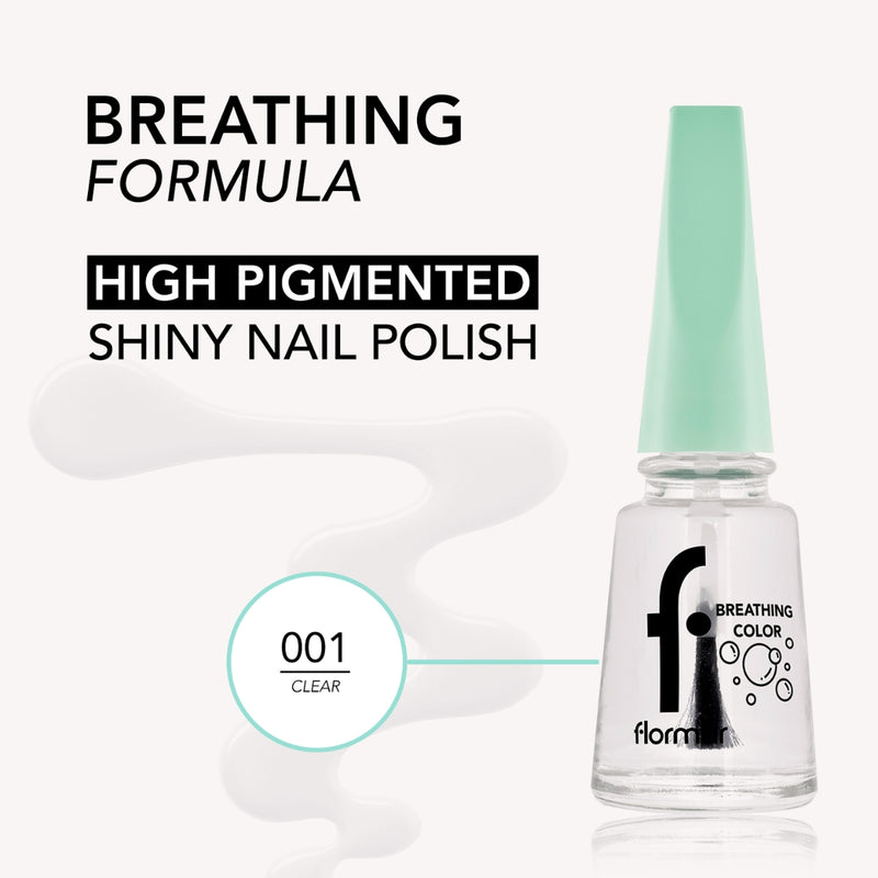 Flormar Breathing Colors Nail Enamel 001 Clear 11ml