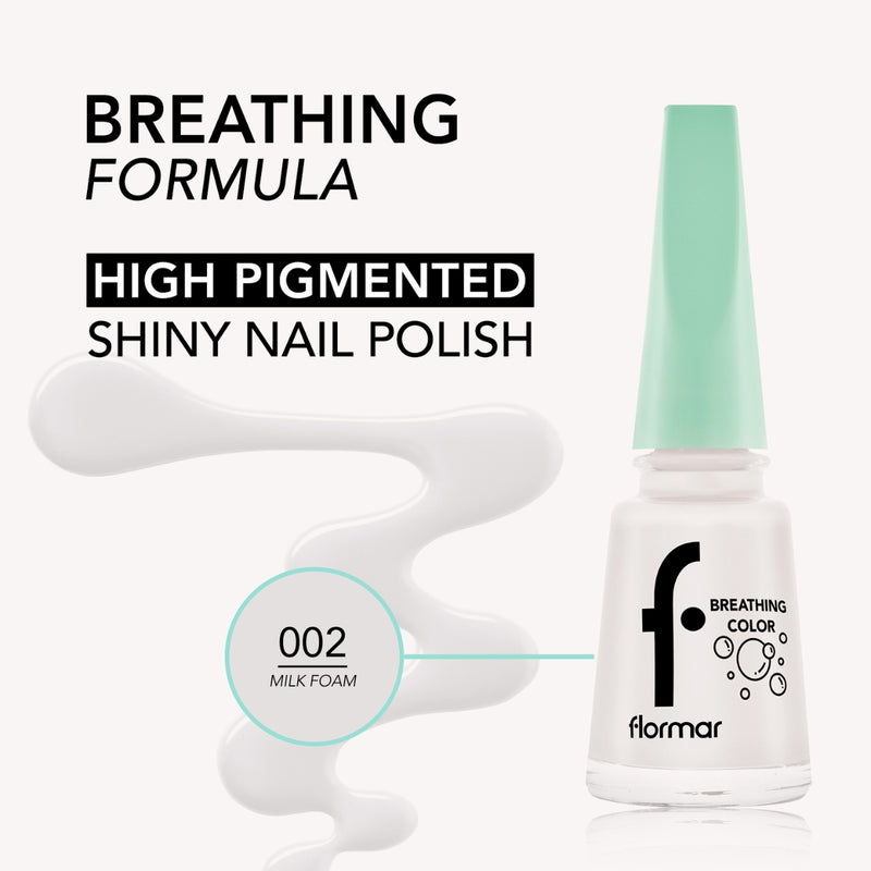 Flormar Breathing Colors Nail Enamel 002 Milk Foam 11ml