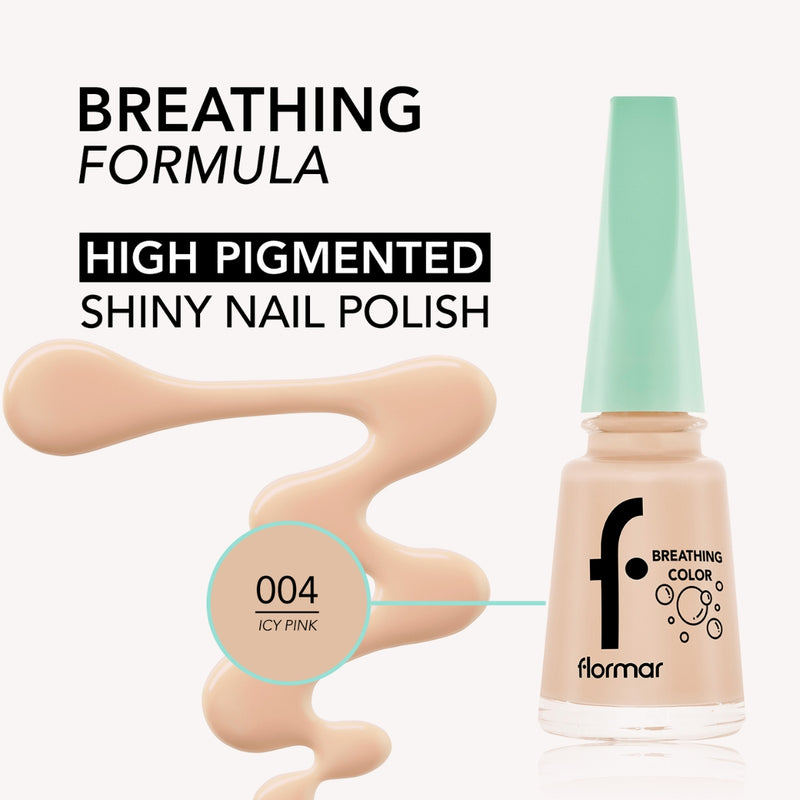 Flormar Breathing Colors Nail Enamel 004 Icy Pink 11ml