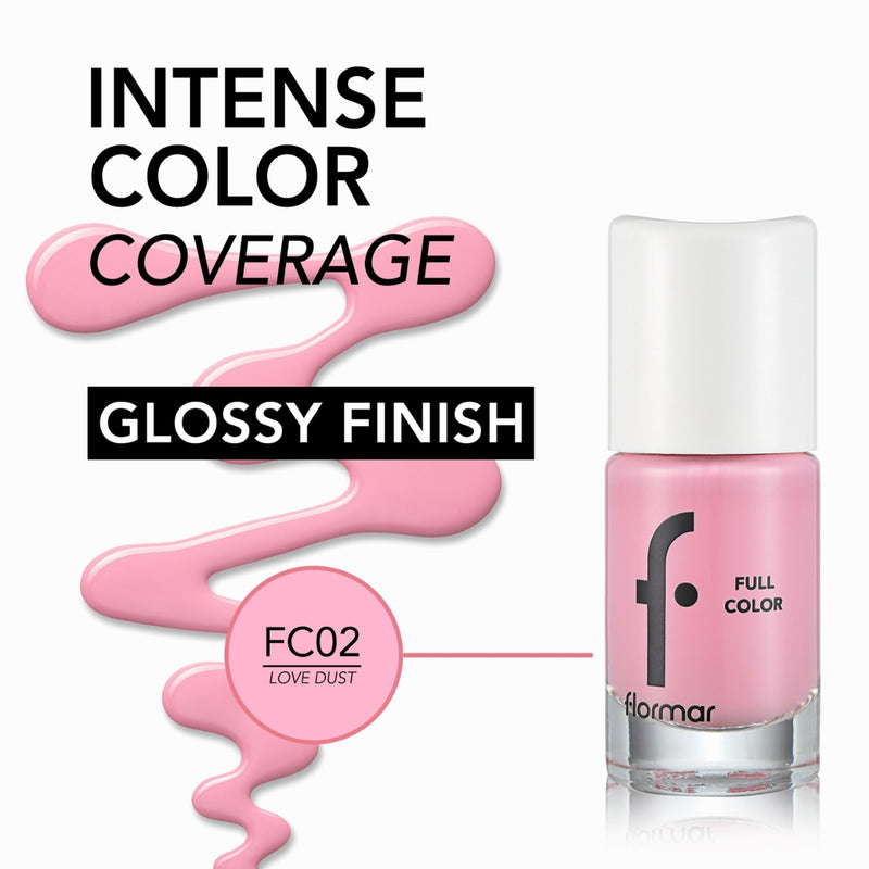 Flormar Full Color Nail Enamel FC02 Love Dust 8ml