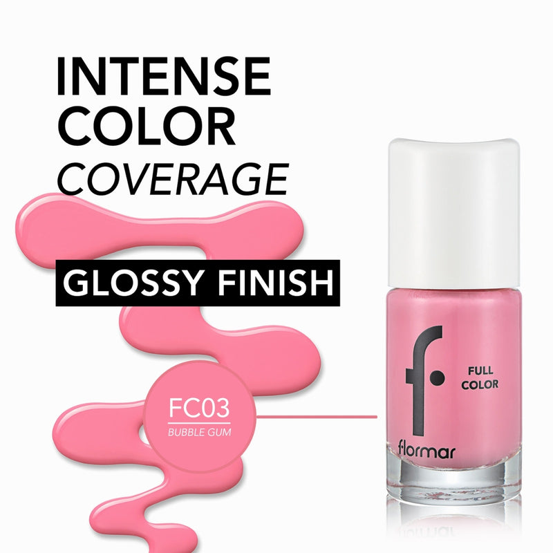 Flormar Full Color Nail Enamel FC03 Bubble Gum 8ml