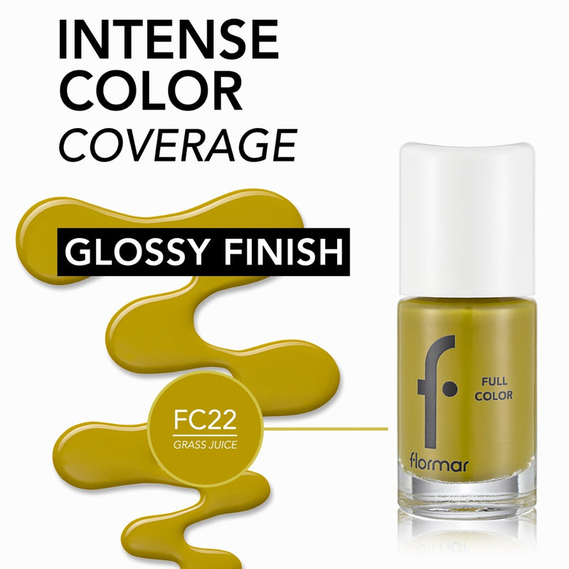 Flormar Full Color Nail Enamel FC22 Grass Juice 8ml