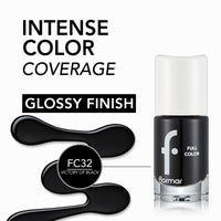 Flormar Full Color Nail Enamel FC32 Victory Of Black 8ml