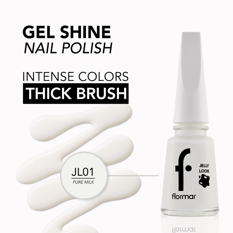 Flormar Jelly Look Nail Enamel JL01 Pure Milk 11ml