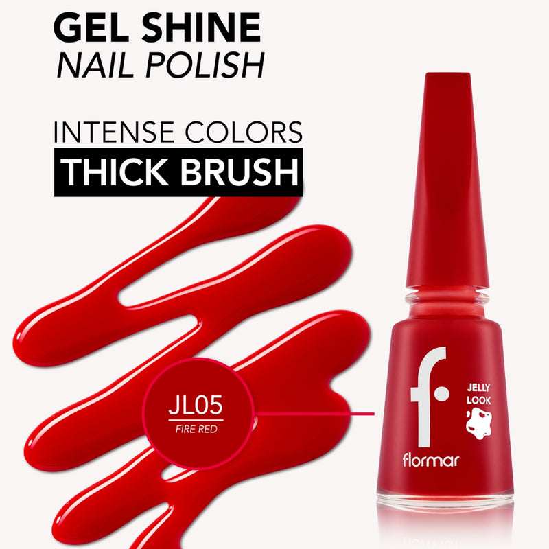 Flormar Jelly Look Nail Enamel JL05 Fire Red 11ml
