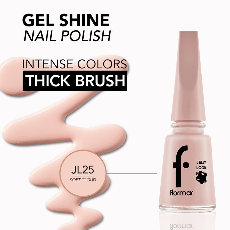 Flormar Jelly Look Nail Enamel JL25 Soft Cloud 11ml