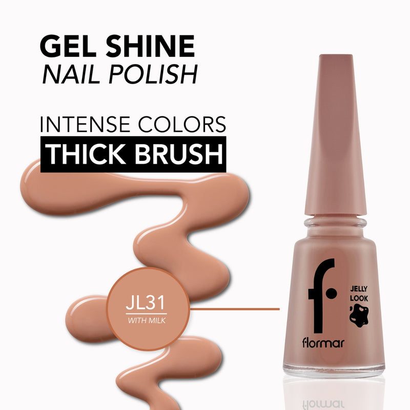 Flormar Jelly Look Nail Enamel JL31 Coffee With Milk 11ml
