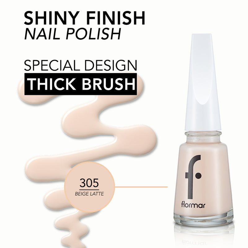 Flormar Nail Enamel 305 Beige Latte 11ml