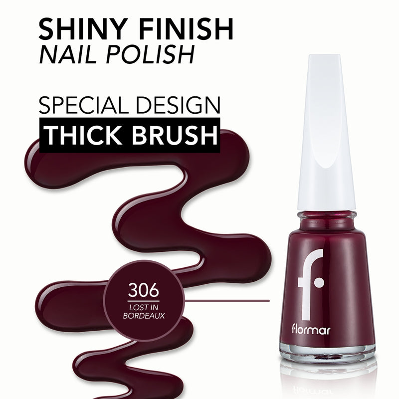 Flormar Nail Enamel 306 Lost In Bordeaux 11ml