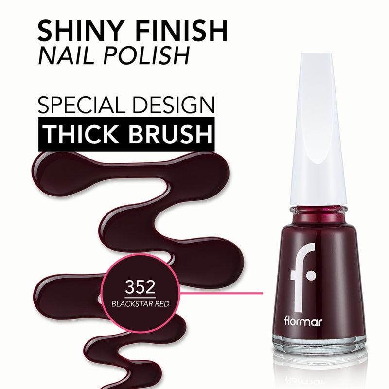 Flormar Nail Enamel 352 Blackstar Red 11ml