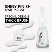 Flormar Nail Enamel 400 Bright White 11ml