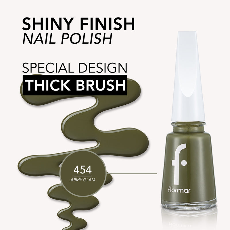 Flormar Nail Enamel 454 Army Glam 11ml