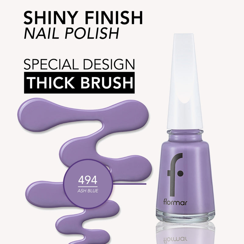 Flormar Nail Enamel 494 Ash Blue 11ml