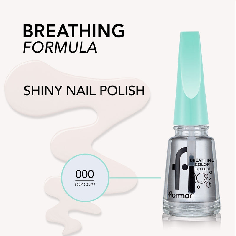 Flormar Breathing Color Nail Enamel 000 New Top Coat 11ml