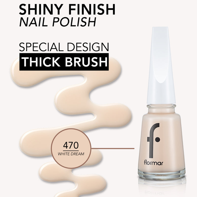 Flormar Classic Nail Enamel 470 White Dream 11ml