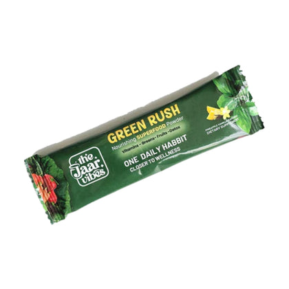 The Jaar Vibes Green Rush Superfood Powder 20 Sachets
