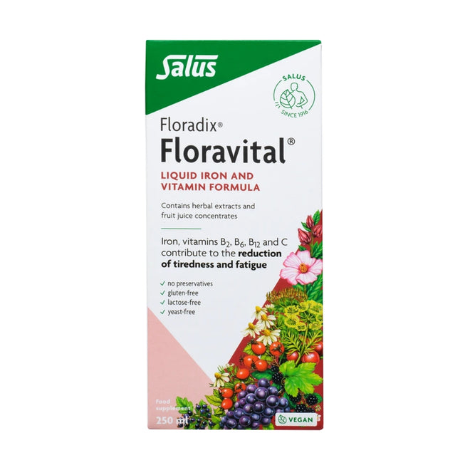 Salus Floradix Floravital Liquid Iron & Vitamin Vegan Formula 250ml