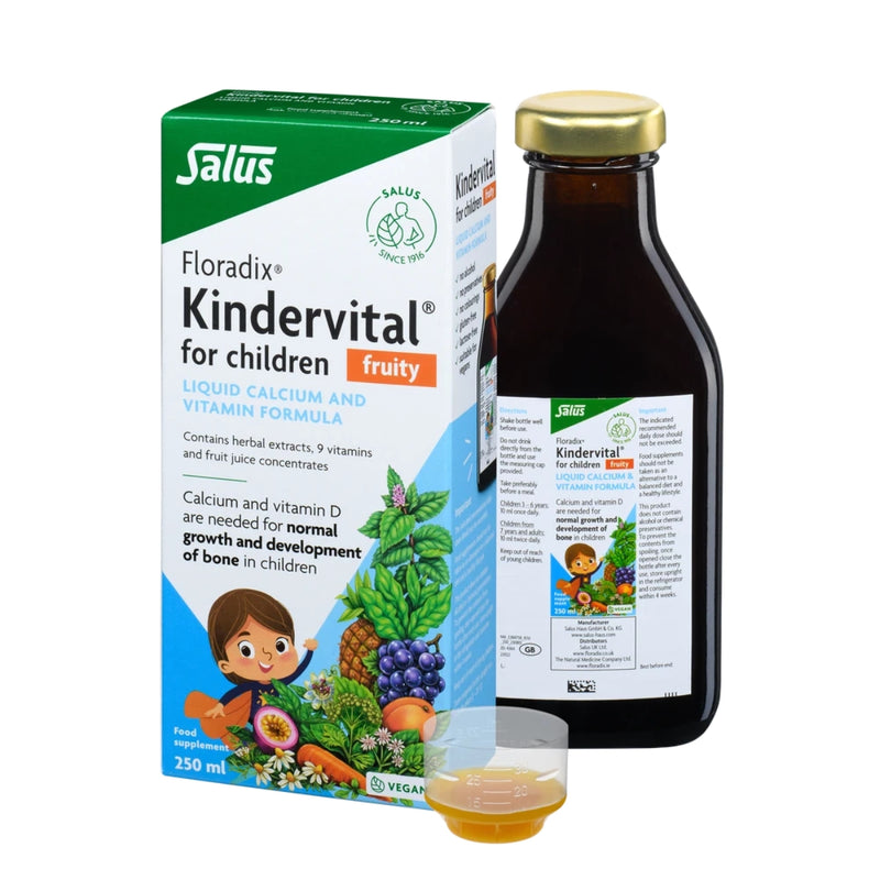 Salus Floradix Kindervital Liquid Calcium & Vitamin Formula 250ml For Children Fruity 250ml